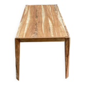 Dining table 175x80 renovated in raw solid acacia Tikamoon 6/8 people