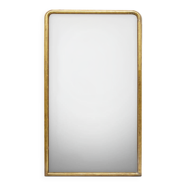 Miroir monumental Louis Philippe du XIXe siècle avec cadre fin