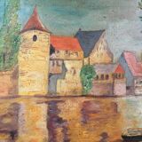 Tableau rivière en automne
