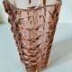 Vintage pink pressed glass vase – Windsor Rosaline model by Luminarc