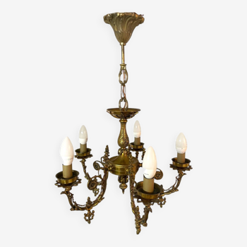 Lustre en bronze style classique 5 branches