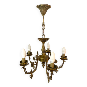 Lustre en bronze style classique 5 branches