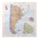 Old map South America Argentina Chile Uruguay 43x43cm from 1950