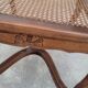 Louis XV Regency cane armchair leather armrests decorated with shell