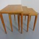 Danish Oak Nesting Tables by H.W. Klein for Bramin, 1960s, Set of 3