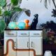 Buffet Mado vintage bottom rainbow