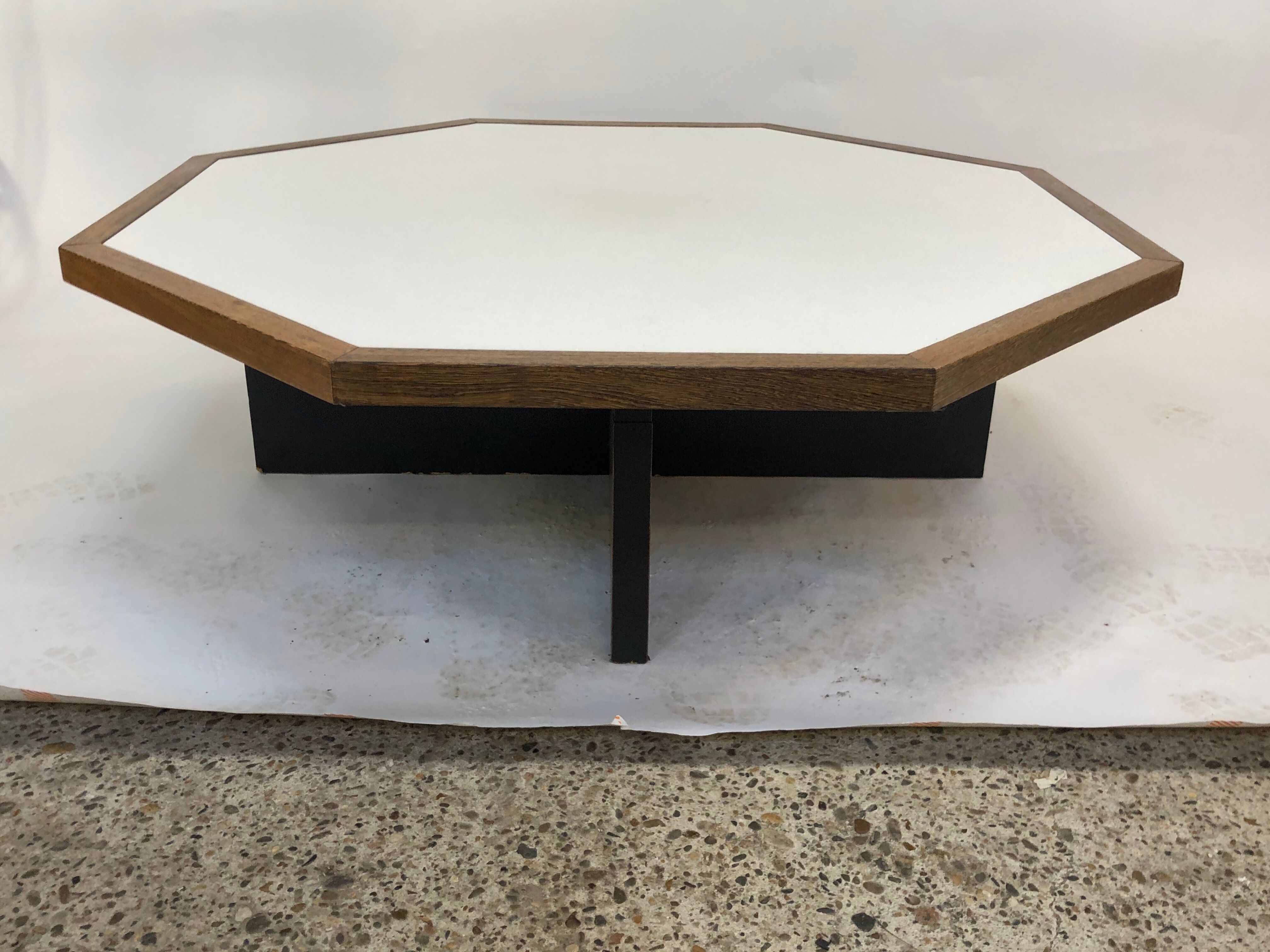 Vintage coffee table wenge hexagon 1960