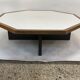 Table basse hexagonale en wengé 1960