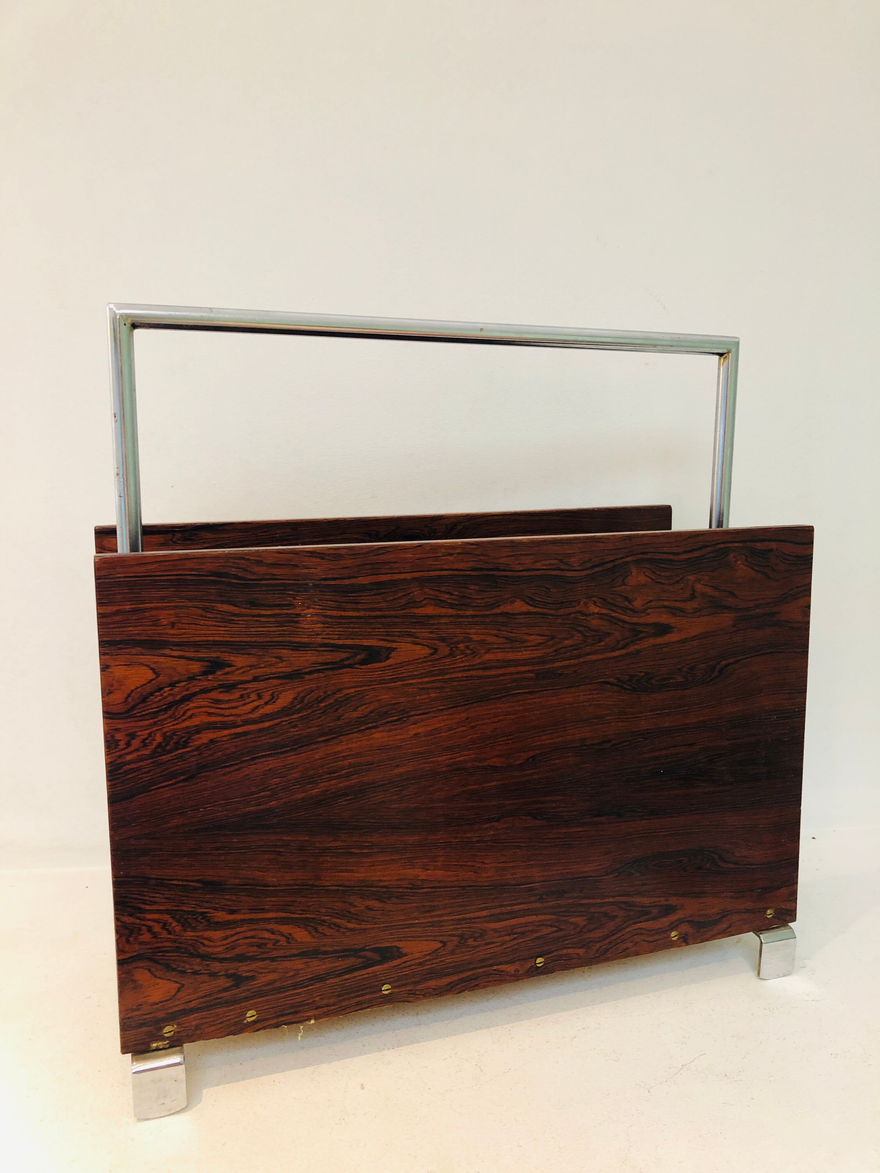 Porte revue rosewood and chrome, 1960