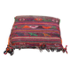 Burgundy wool Persian kilim pouf
