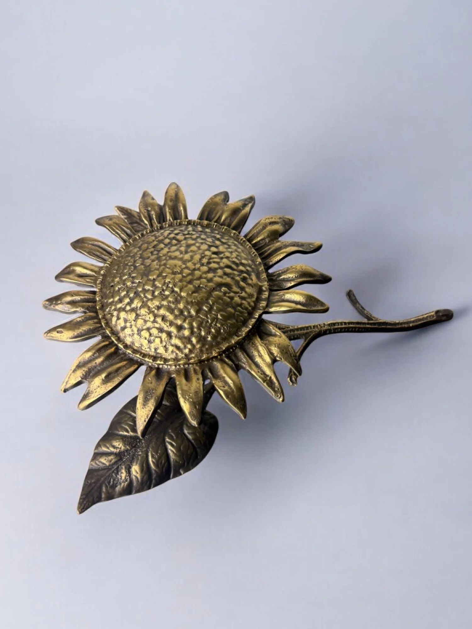 Bronze sunflower ashtray, Spain, 1950s