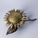 Bronze sunflower ashtray, Spain, 1950s