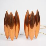 Pair of 2 Danish vintage wall lamps Kastor by Jo Hammerborg, Fog og Morup