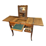 Louis XV dressing table in solid walnut from the 18th century marked N. Armant