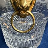 Cut crystal ice bucket – bronze mount