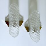 Pair of large Murano glass wall lights