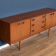 Retro teak 1960s mid century long teak sideboard