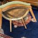 Fauteuil cabriolet velours vert d'époque XVIIIe Louis XVI