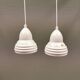 Two small ceramic hanging lights from Danish Søholm, estimated 1980s.