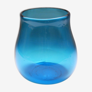 Vase en verre soufflé de Claude Morin, Dieulefit 1970/1980