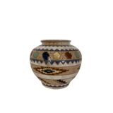 Aztec patterned vase