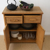 Small rattan and wicker buffet