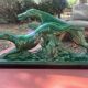 Art Deco sculpture by Charles Lemanceau, Two Greyhounds, Saint Radegonde.