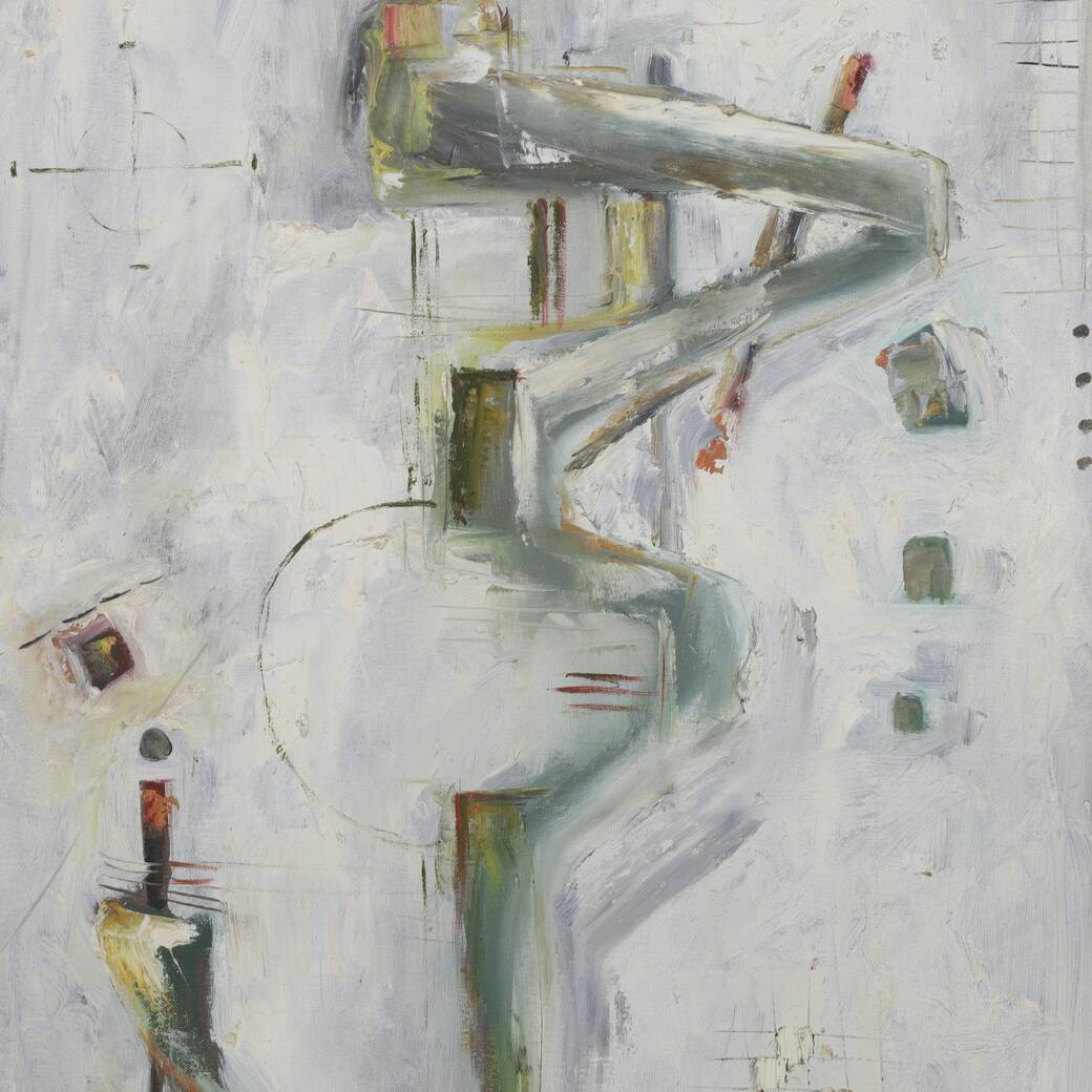 Peinture abstraite de Paolo Gentilla, années 1970