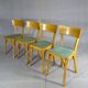 Set de 4 chaises Baumann 1955, cuisine - bistrot, assises linoléum