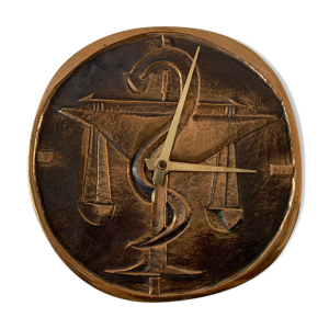 horloge en bronze caducée