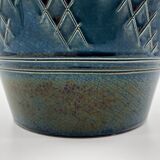 Large blue and green glazed ceramic planter • Ü Keramik • 1960-70