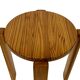 Mid century pinewood stool, 1960s minimalistic design