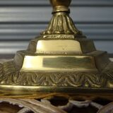 7-branch chandelier, in gilded brass, signed Wainberg.