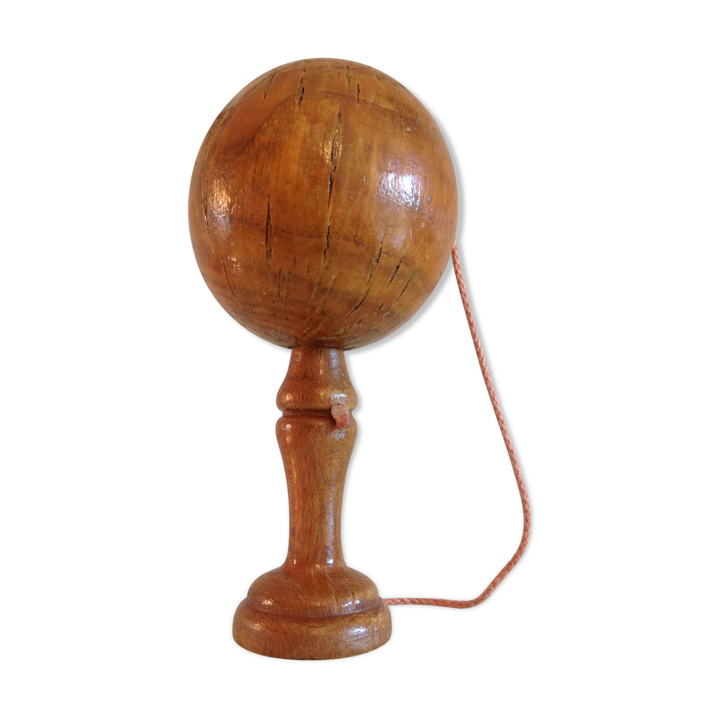 Old bilboquet in varnished wood / vintage 60s-70s
