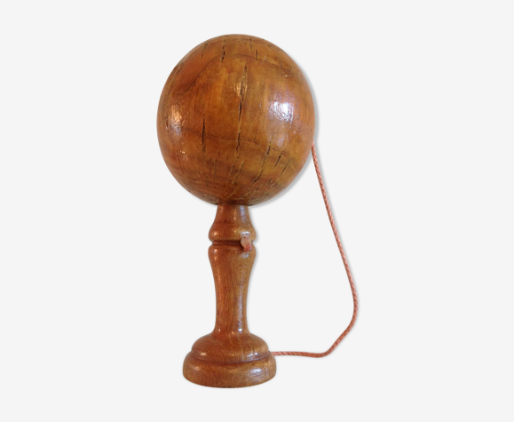 Bilboquet ancien en bois verni / vintage années 60-70