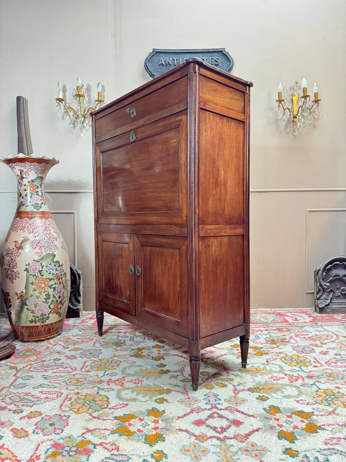 Secrétaire en acajou d’époque louis xvi xviii eme siècle
