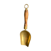 Vintage brass shovel & its pretty solid wood handle - In its juice!