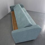 Canapé/lit pliant Art déco nouvellement rembourré par Halabala, années 1930