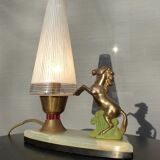 Art deco horse pitched bedside lamp 1930