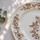 Oval dish from the 19th century in ironstone signed Longchamp "Liserons"