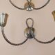 Paire d' appliques en laiton forme corde