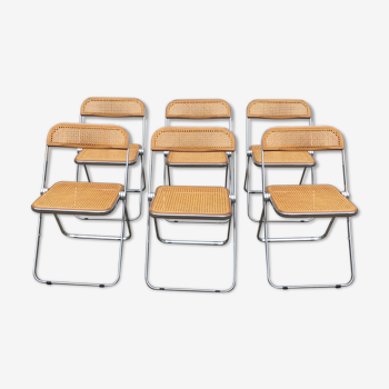 6 plia chairs by Giancarlo Piretti, Castelli circa 1967