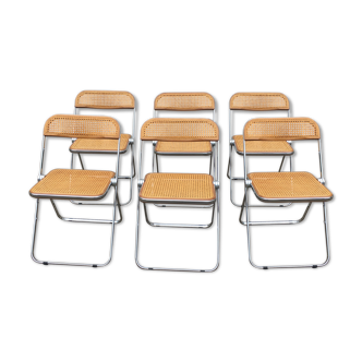 6 plia chairs by Giancarlo Piretti, Castelli circa 1967