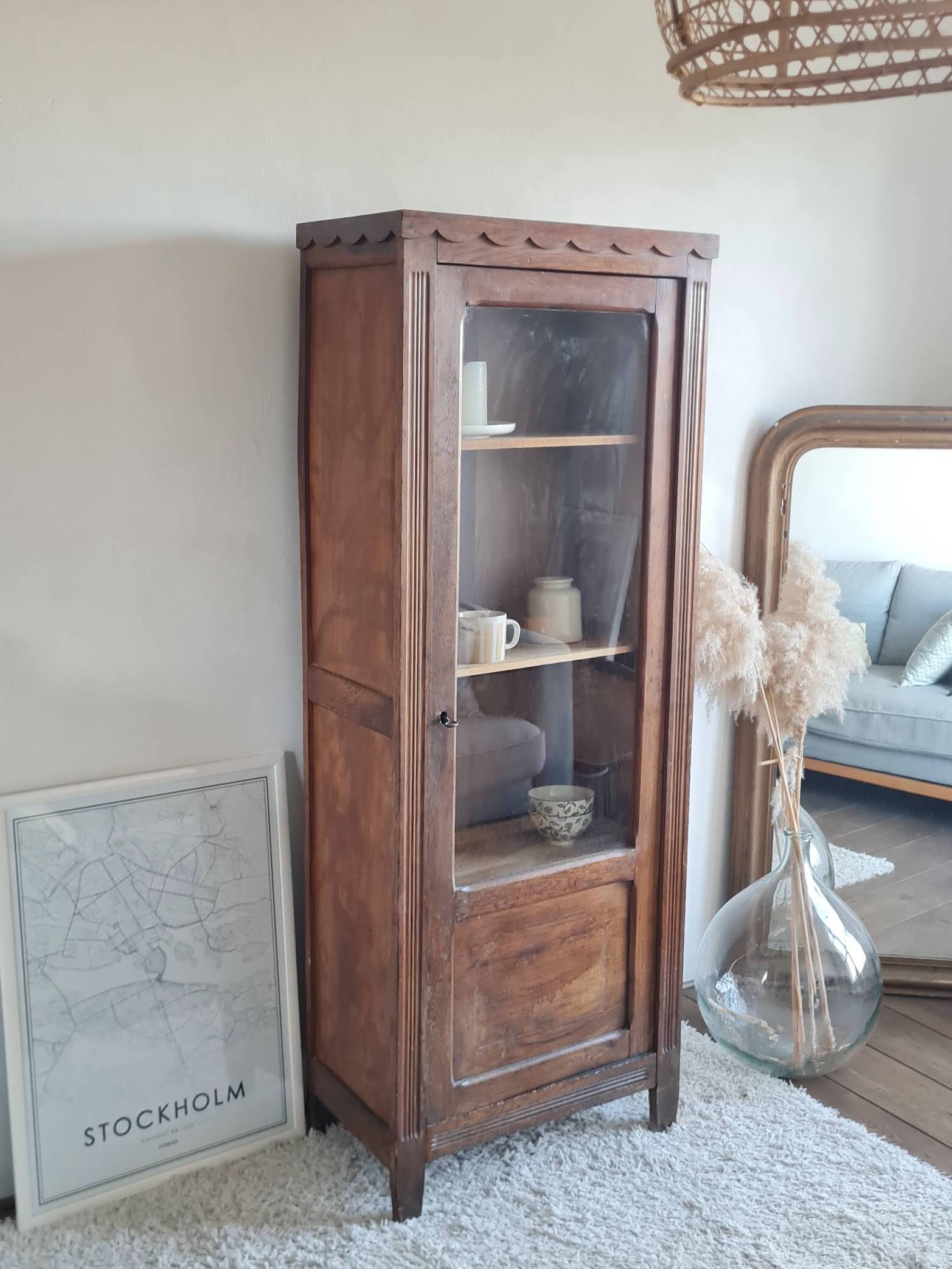 Glass-fronted Parisian wardrobe