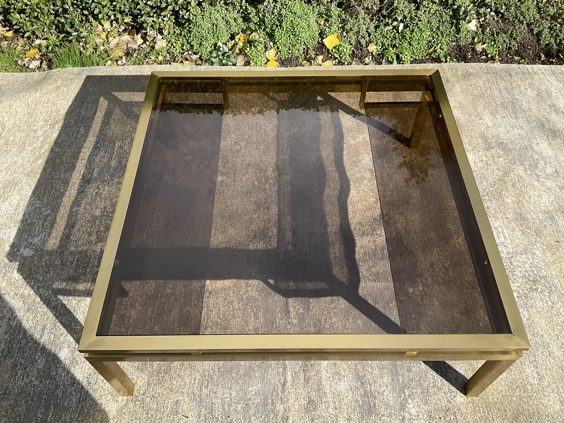 Large coffee table by Guy Lefèvre for Maison Jansen from the 1970s.