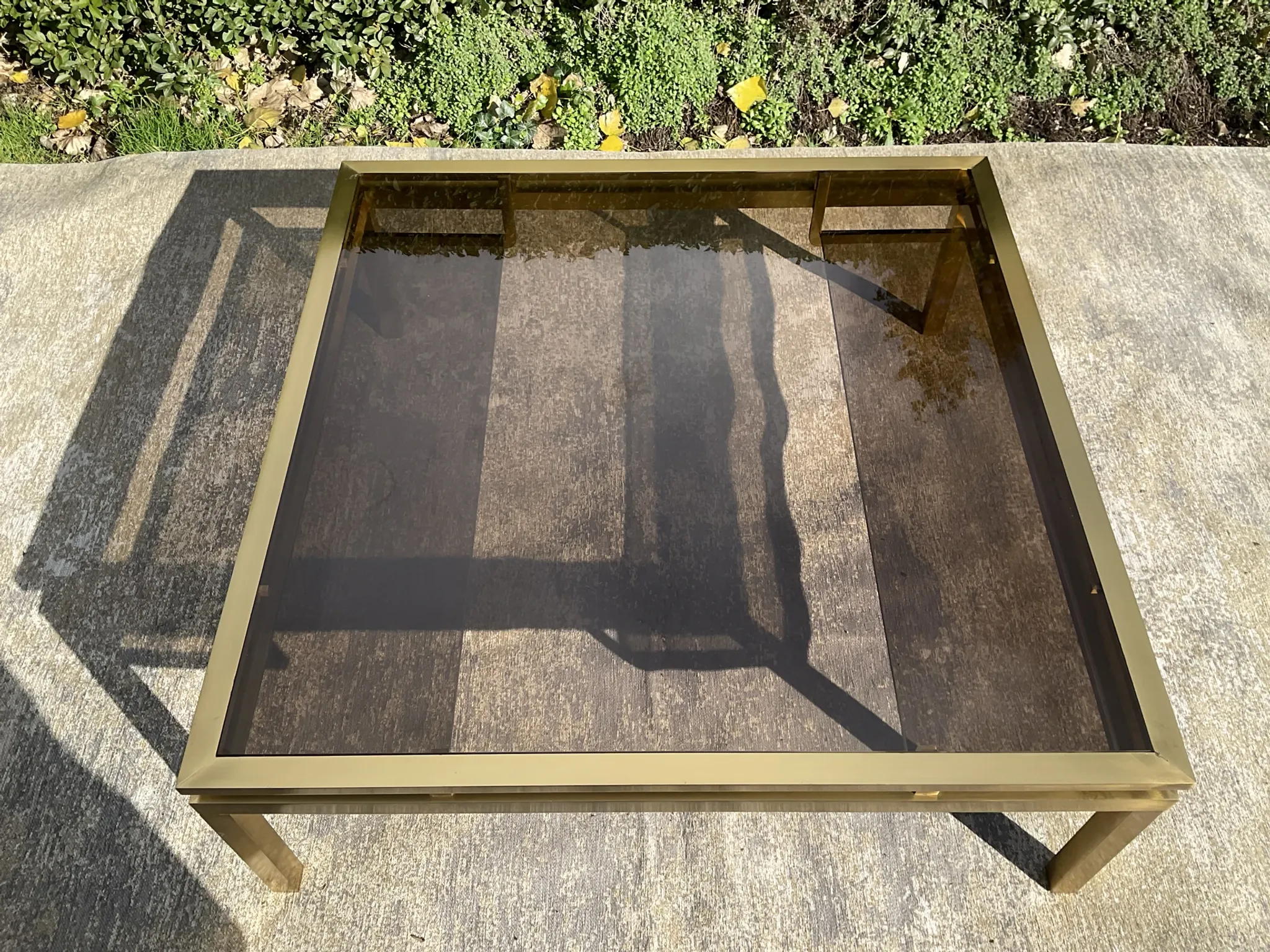 Grande table basse Guy Lefèvre pour maison Jansen années 70