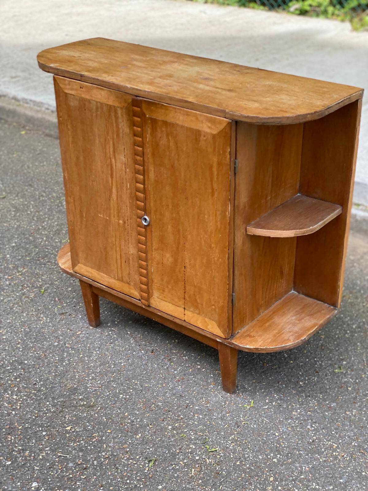 Meuble bar art déco 1950 en bois
