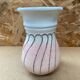 Antique strehla vase pink & white ceramic 1959 west germany vintage