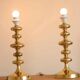 Pair of Swedish Coil Table Lamps