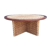 Coffee table in rope and wood